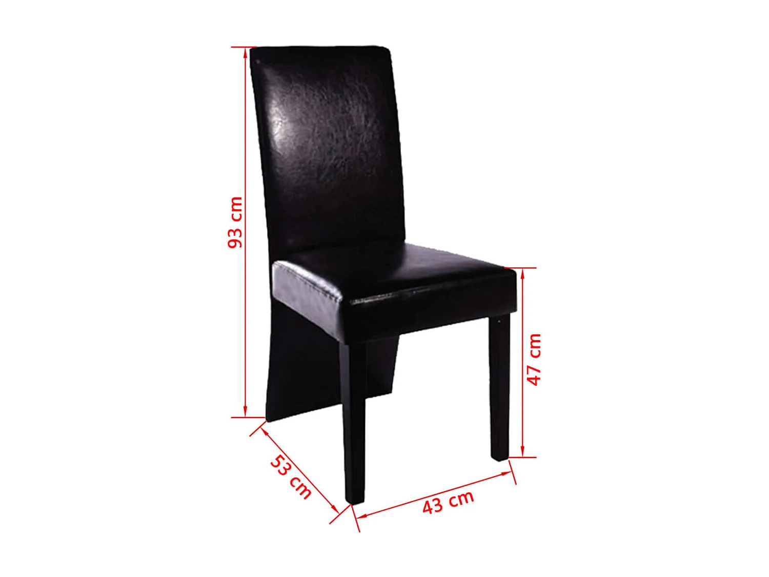 Esszimmerstühle 6 Stk. Schwarz Kunstleder