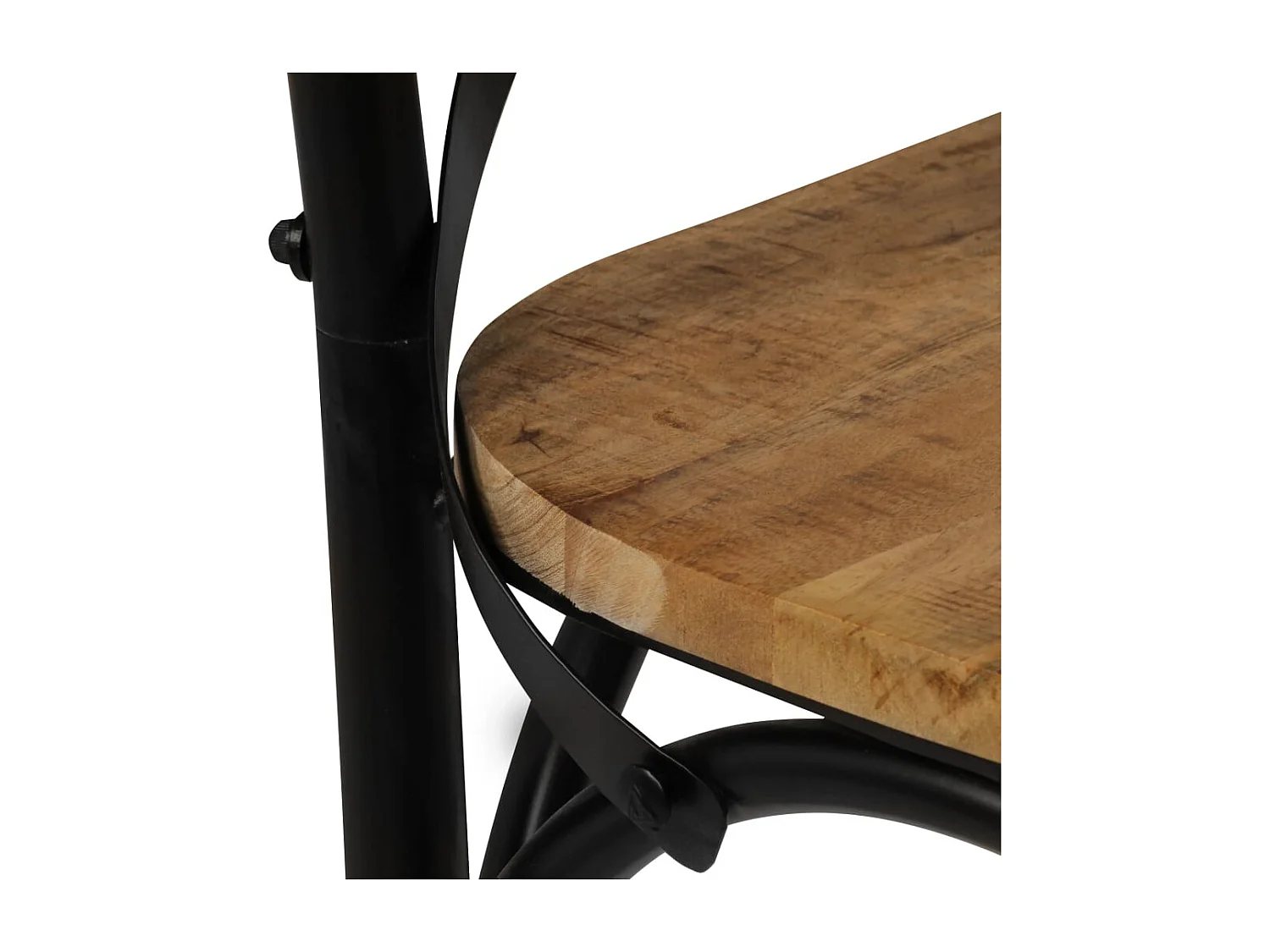 Cadeiras costas cruz 2 pcs mangueira maciça preto