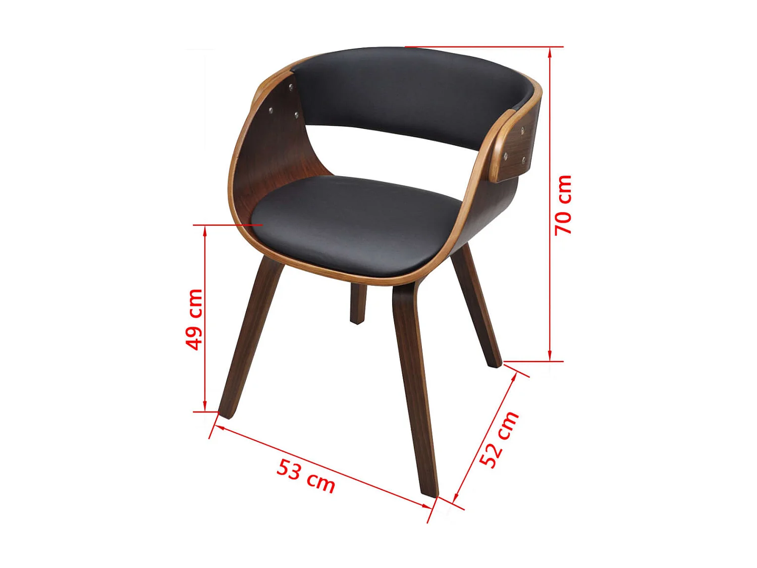 Eetkamerstoelen 6 st kunstleer bruin