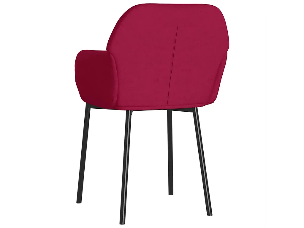 Sedie da Pranzo 2 pz Rosso Vino in Velluto