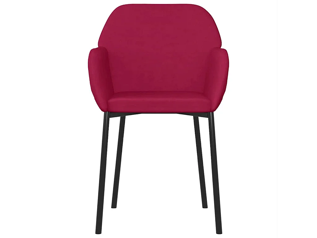 Sedie da Pranzo 2 pz Rosso Vino in Velluto