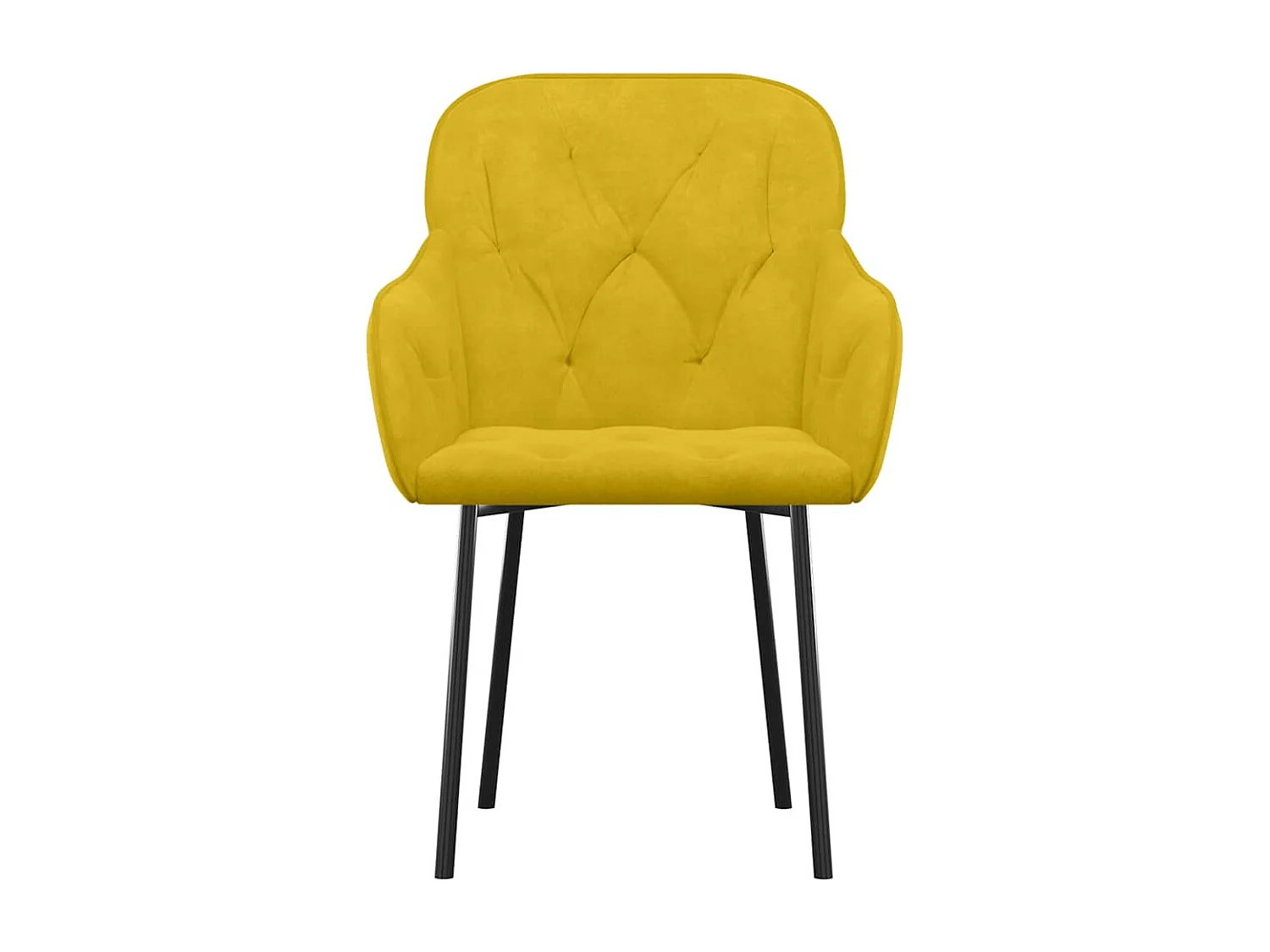 Esszimmerstühle 2 Stk. Gelb Samt
