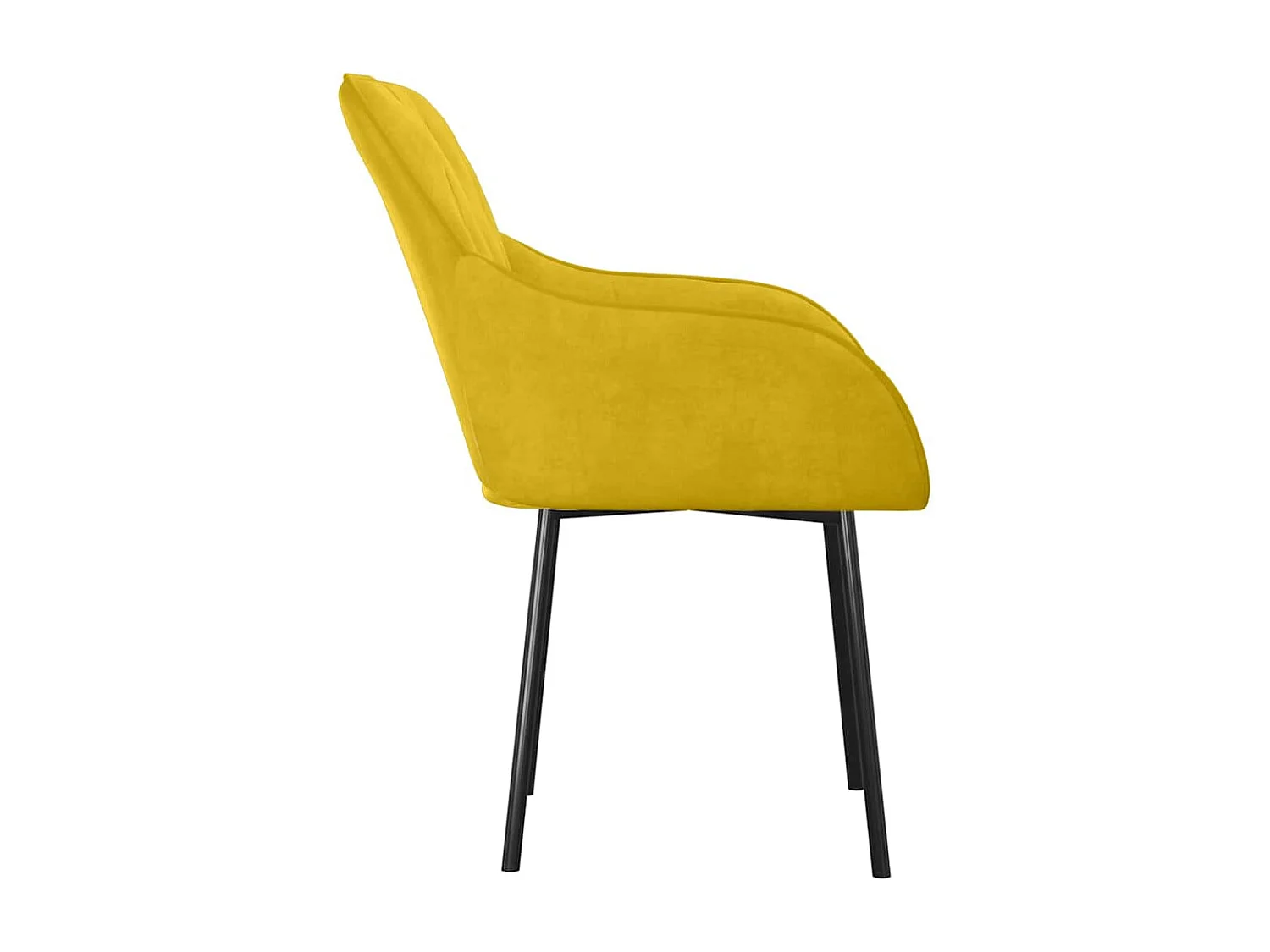 Esszimmerstühle 2 Stk. Gelb Samt