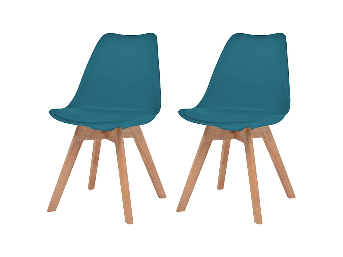 Chaises à manger lot de 2 Turquoise Plastique