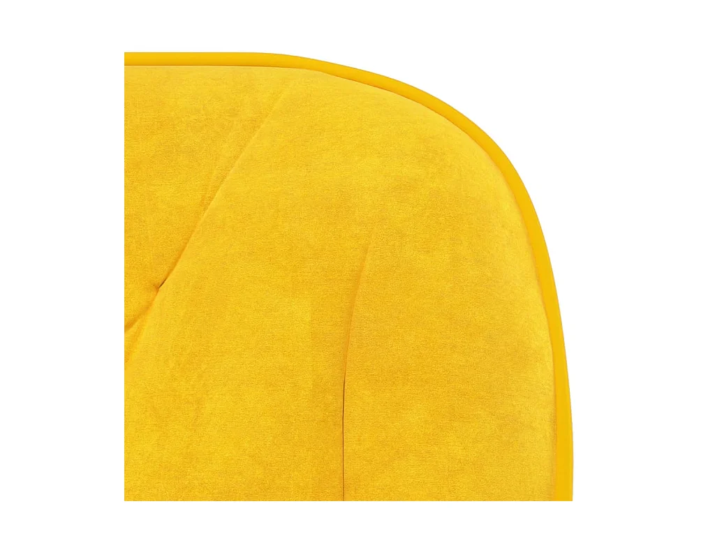 Chaises pivotantes à manger lot de 2 Jaune Velours