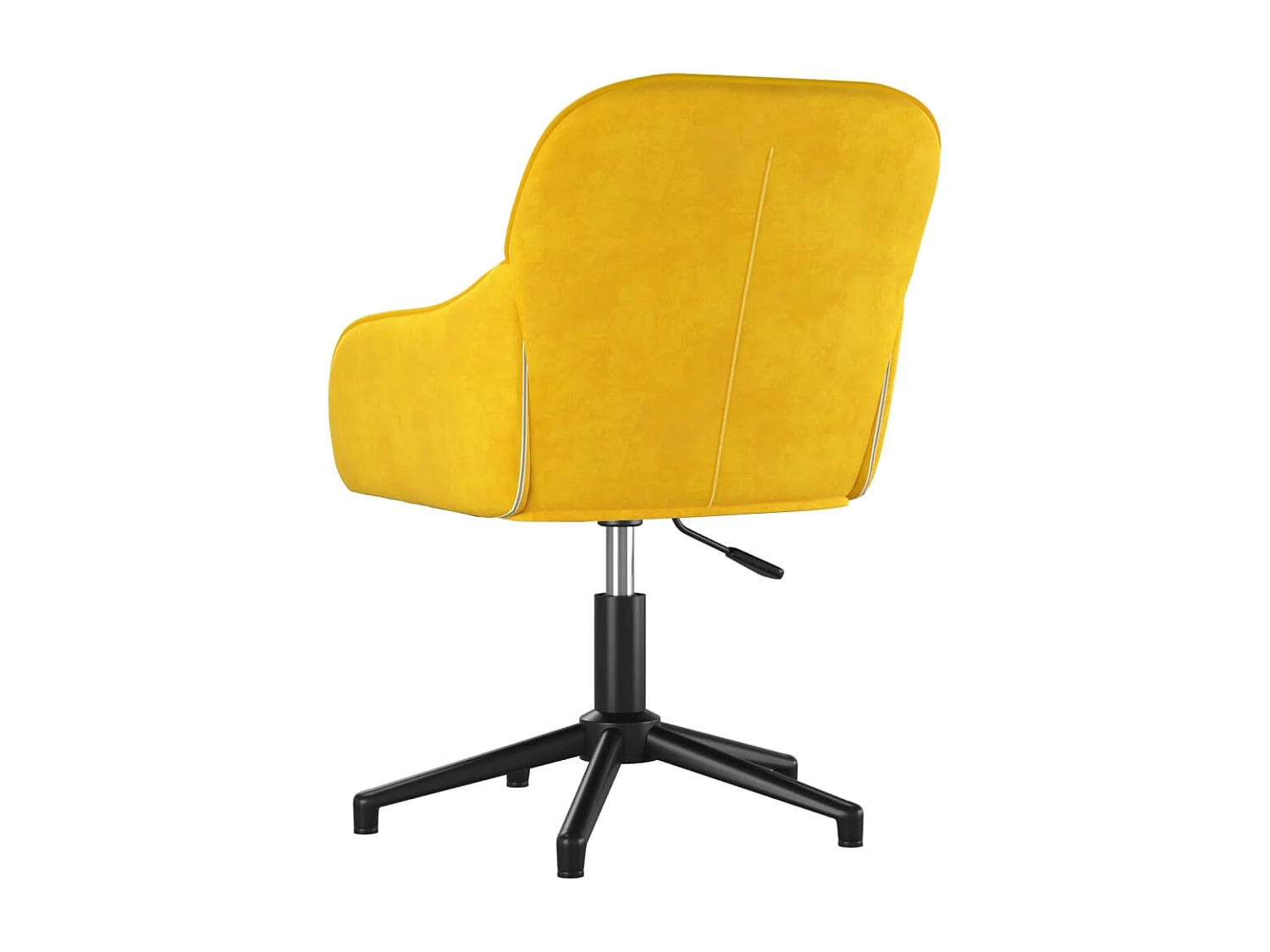 Chaises pivotantes à manger lot de 2 Jaune Velours