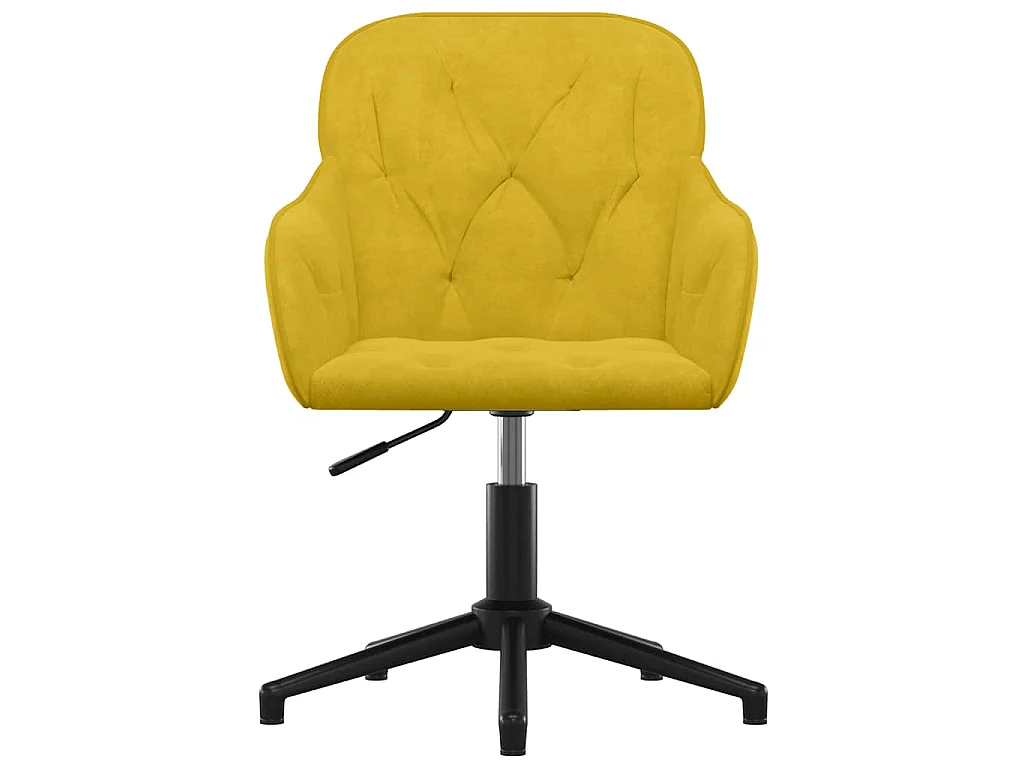 Eetkamerstoelen draaibaar 2 st fluweel geel