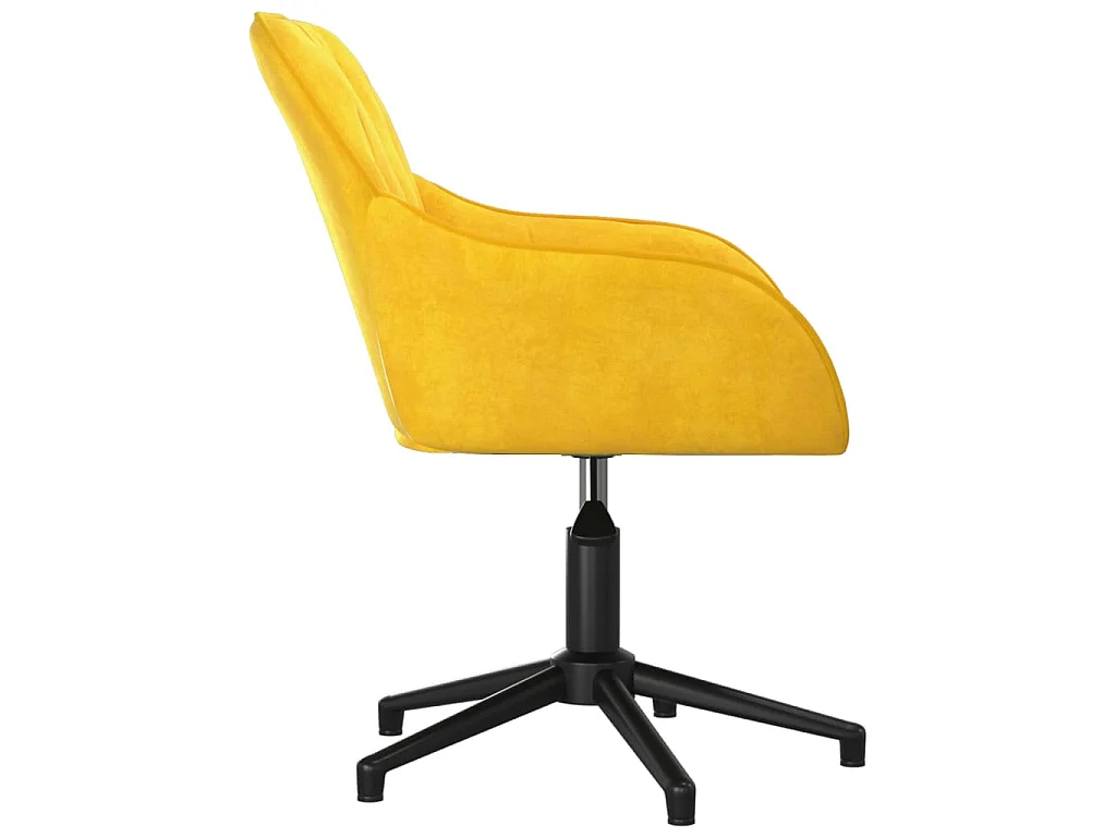 Eetkamerstoelen draaibaar 2 st fluweel geel