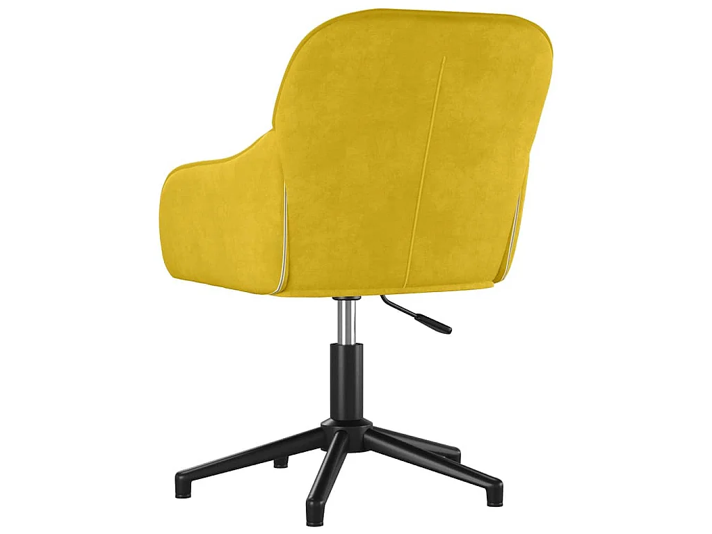 Eetkamerstoelen draaibaar 2 st fluweel geel