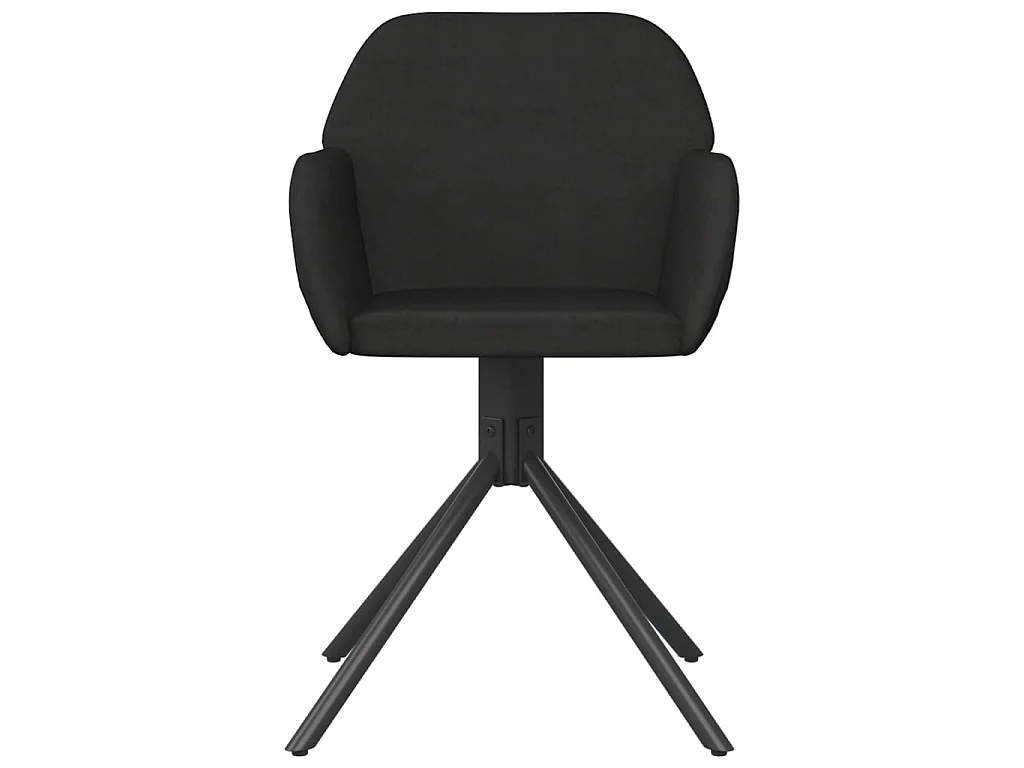 Chaises pivotantes à manger lot de 2 Noir Velours