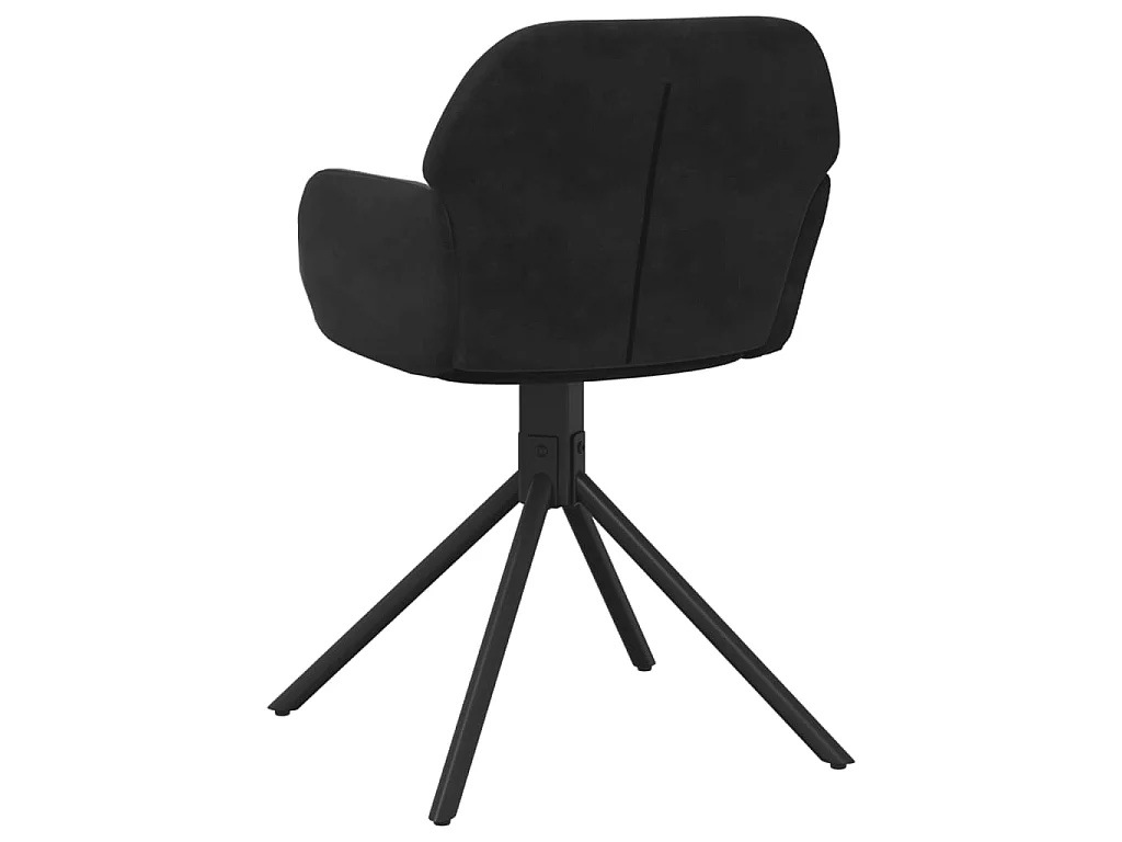 Chaises pivotantes à manger lot de 2 Noir Velours