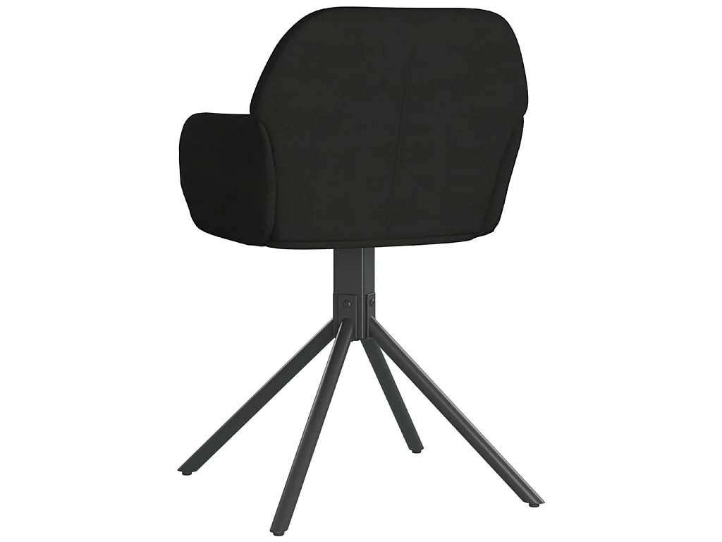 Chaises pivotantes à manger lot de 2 Noir Velours