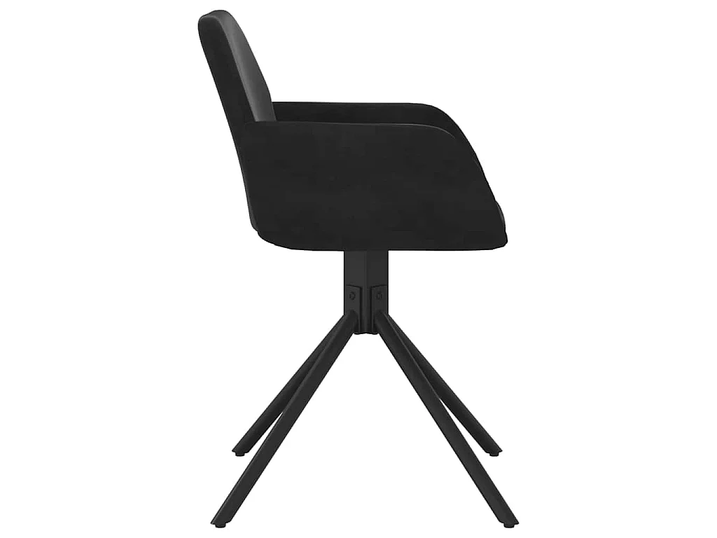 Eetkamerstoelen draaibaar 2 st fluweel zwart