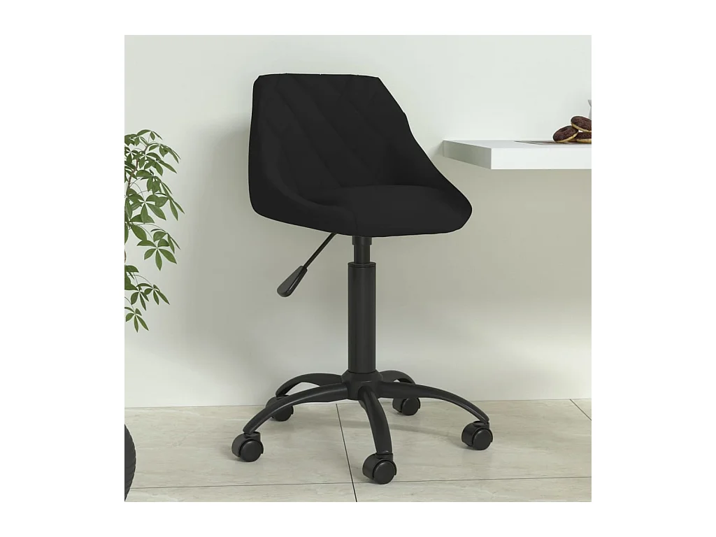 Chaise de salle à manger Noir Velours
