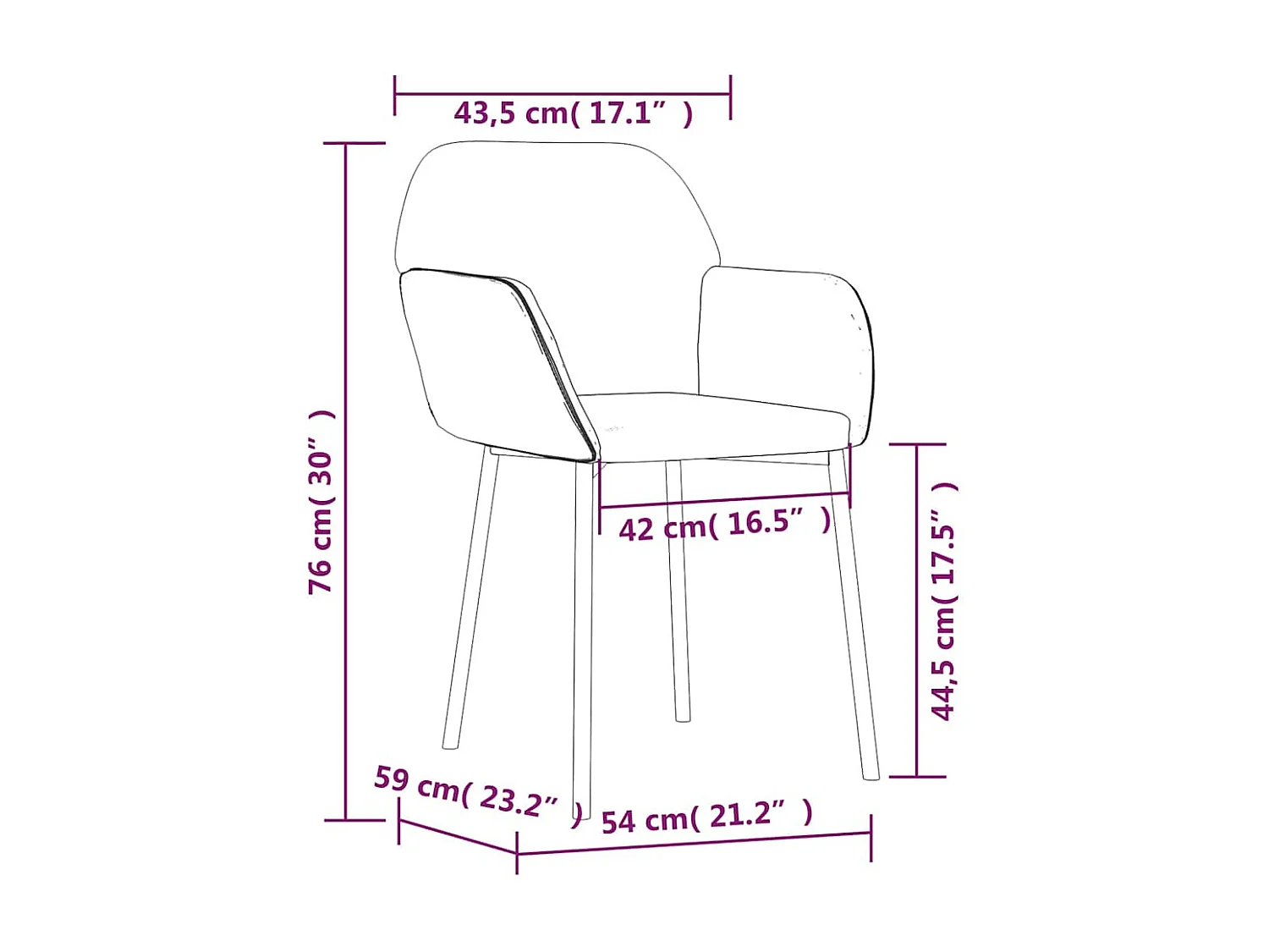 Chaises à manger lot de 2 Jaune Velours