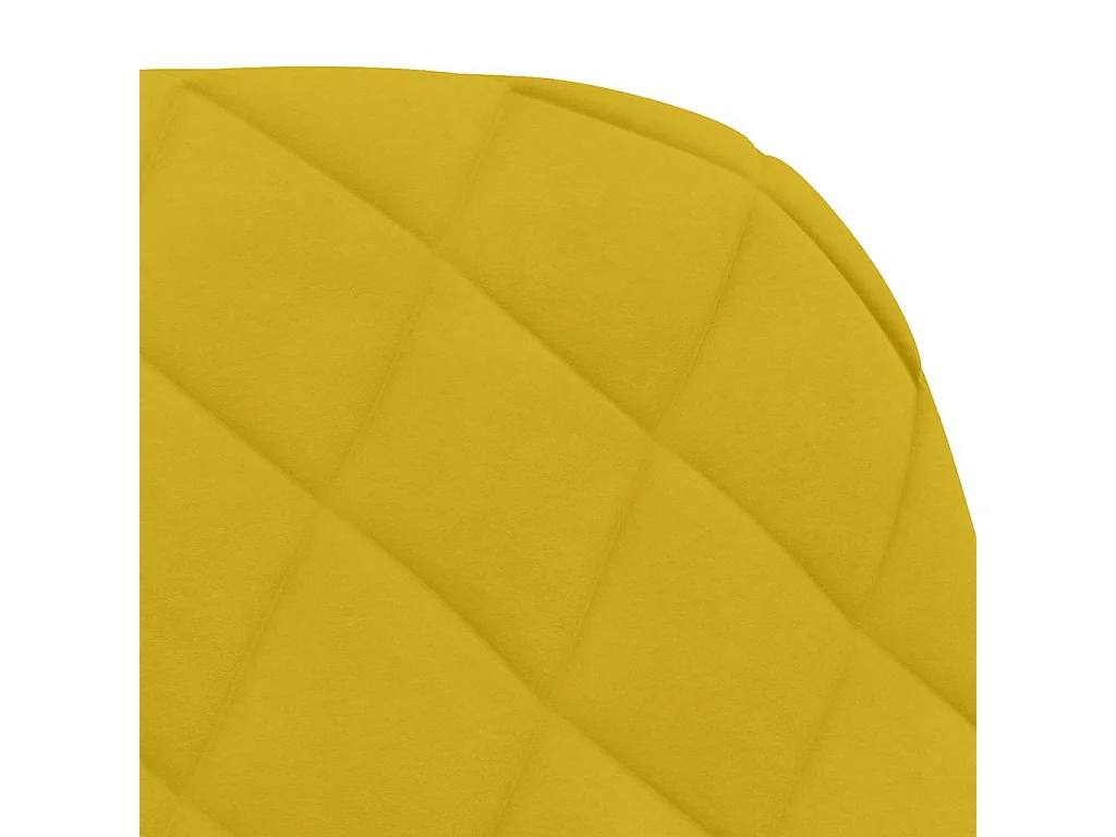Chaises pivotantes à manger lot de 2 Jaune Velours