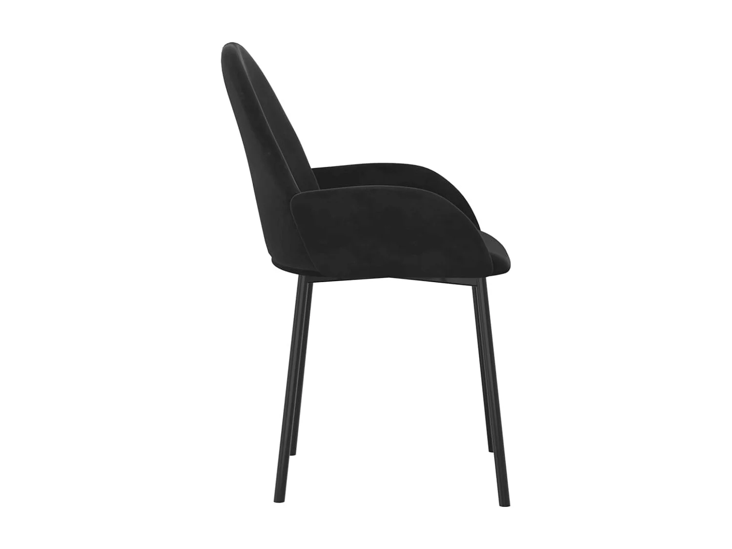 Esszimmerstühle 2 Stk. Schwarz Samt