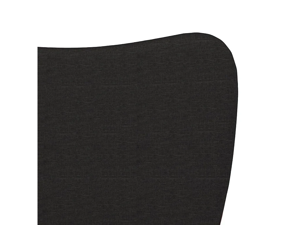 Chaises à manger lot de 2 noir tissu et similicuir