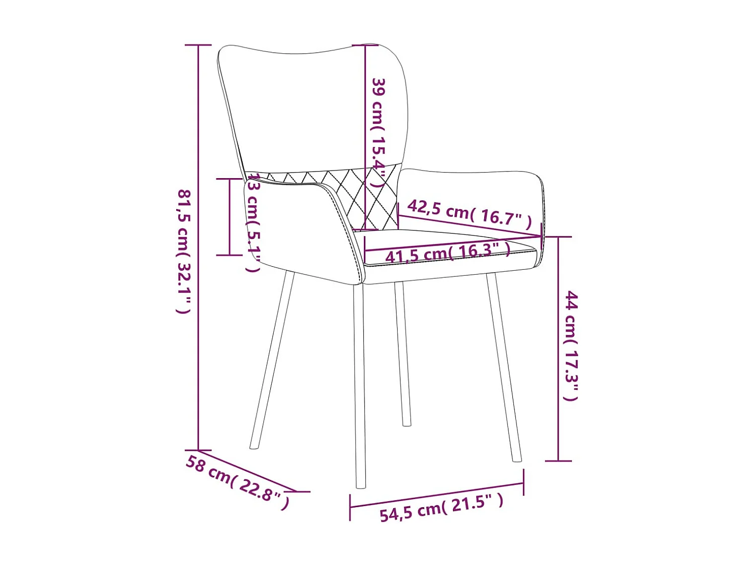 Chaises à manger lot de 2 noir tissu et similicuir