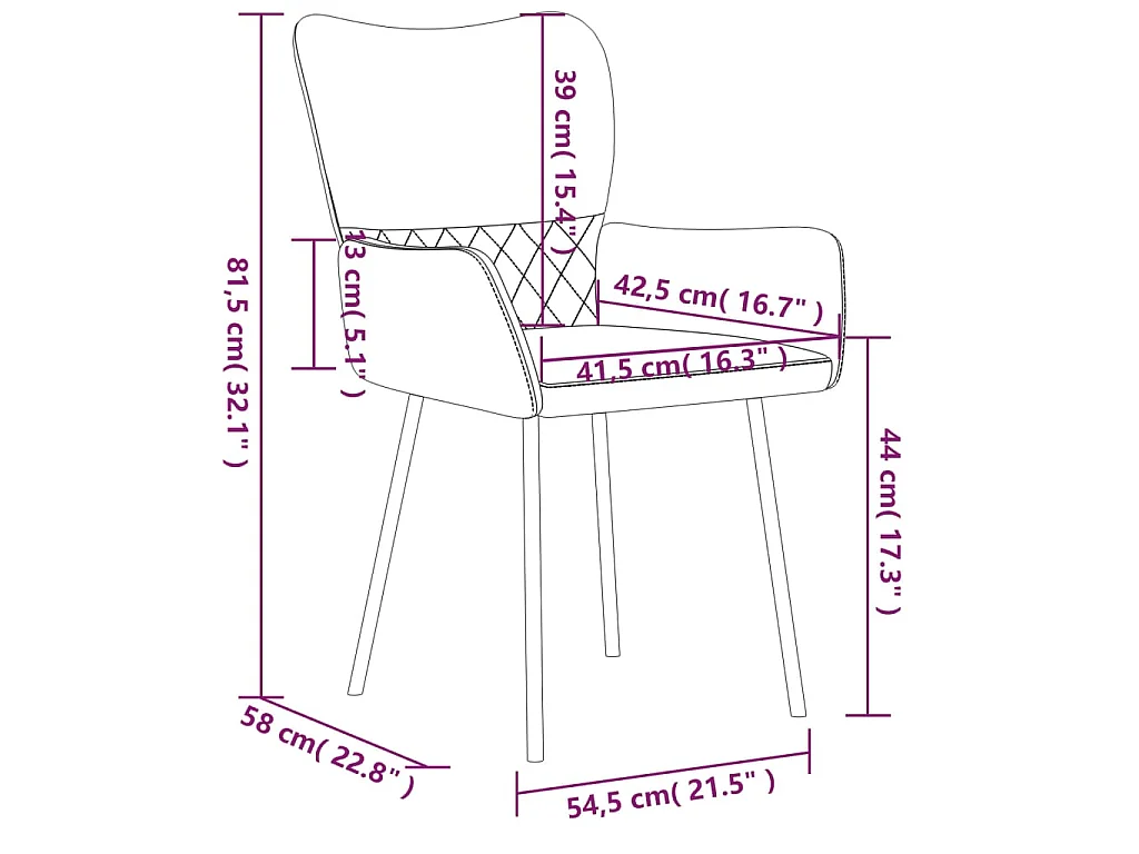 Esszimmerstühle 2 Stk. Schwarz Stoff und Kunstleder