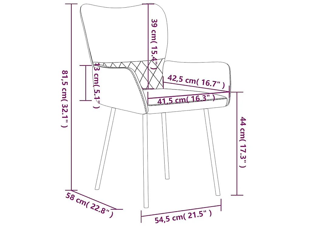 Esszimmerstühle 2 Stk. Schwarz Stoff und Kunstleder