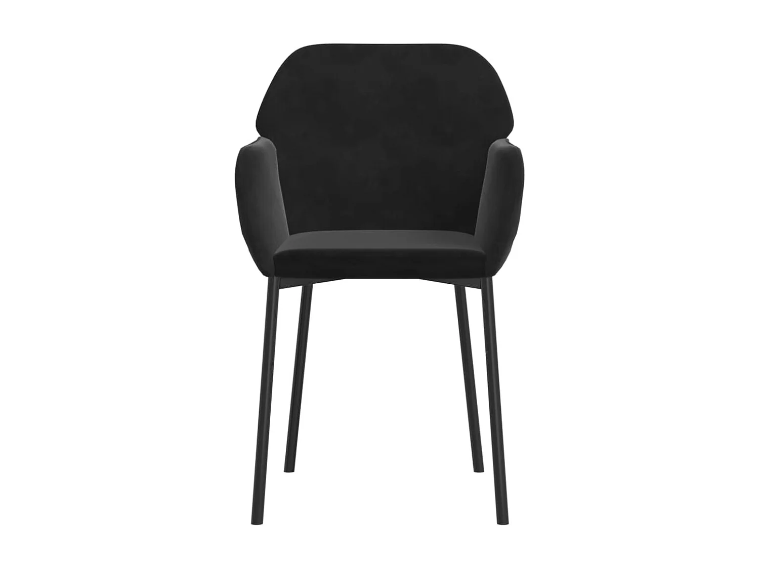 Chaises à manger lot de 2 Noir Velours