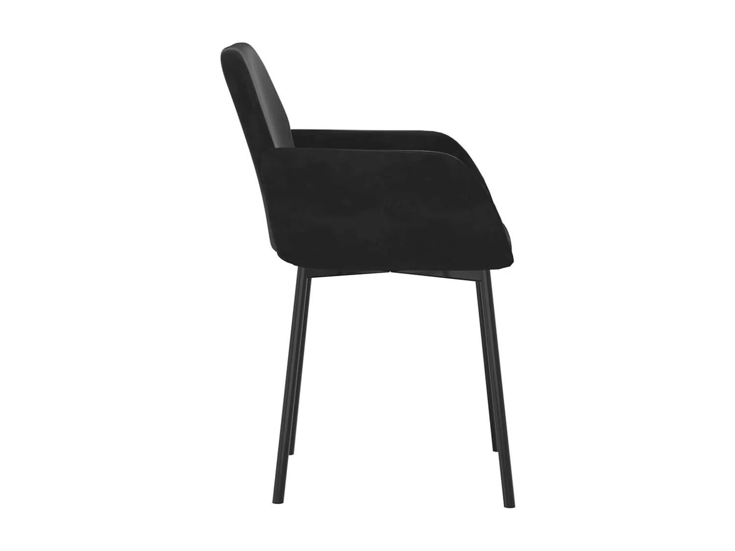 Esszimmerstühle 2 Stk. Schwarz Samt