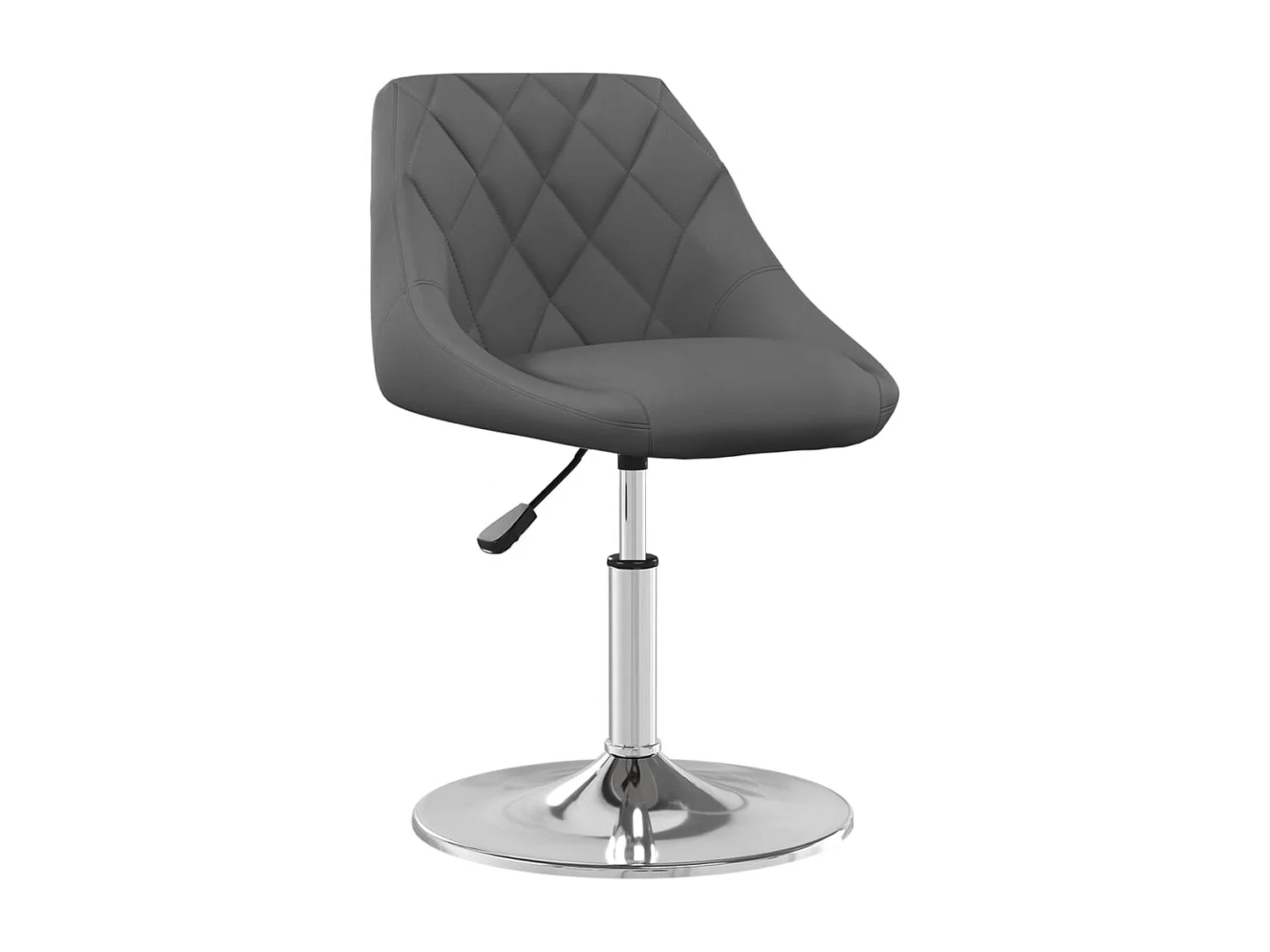 Cadeiras de jantar giratórias 6 pcs veludo cinzento-escuro