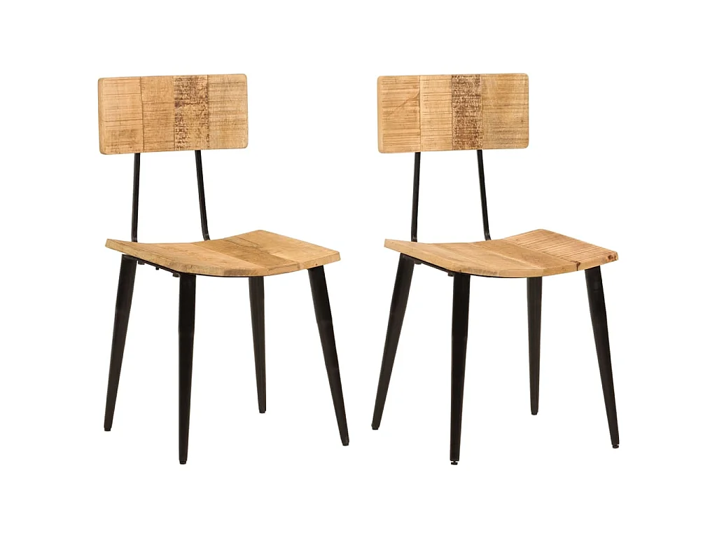 Chaises à manger lot de 2 44x40x80 cm Bois de manguier solide