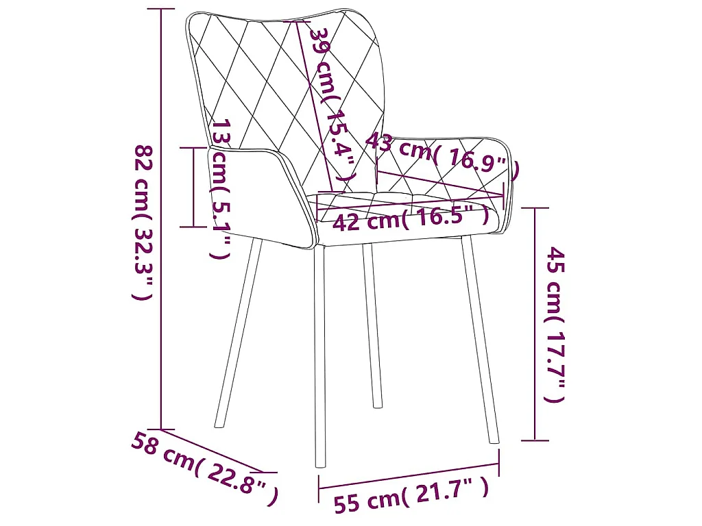 Esszimmerstühle 2 Stk. Creme Stoff