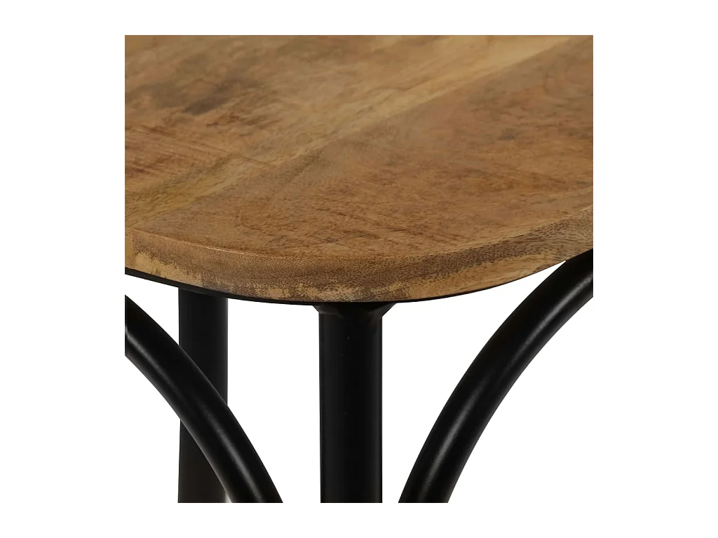 Kruisstoelen 6 st massief mangohout zwart