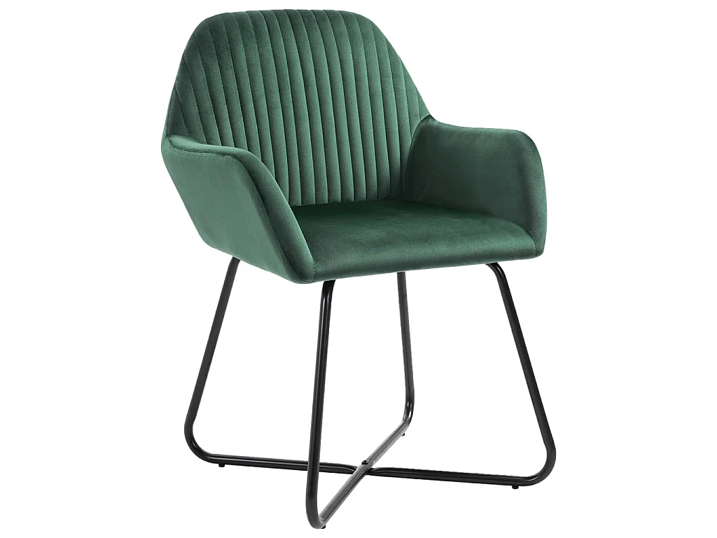 Chaises à manger lot de 6 vert velours
