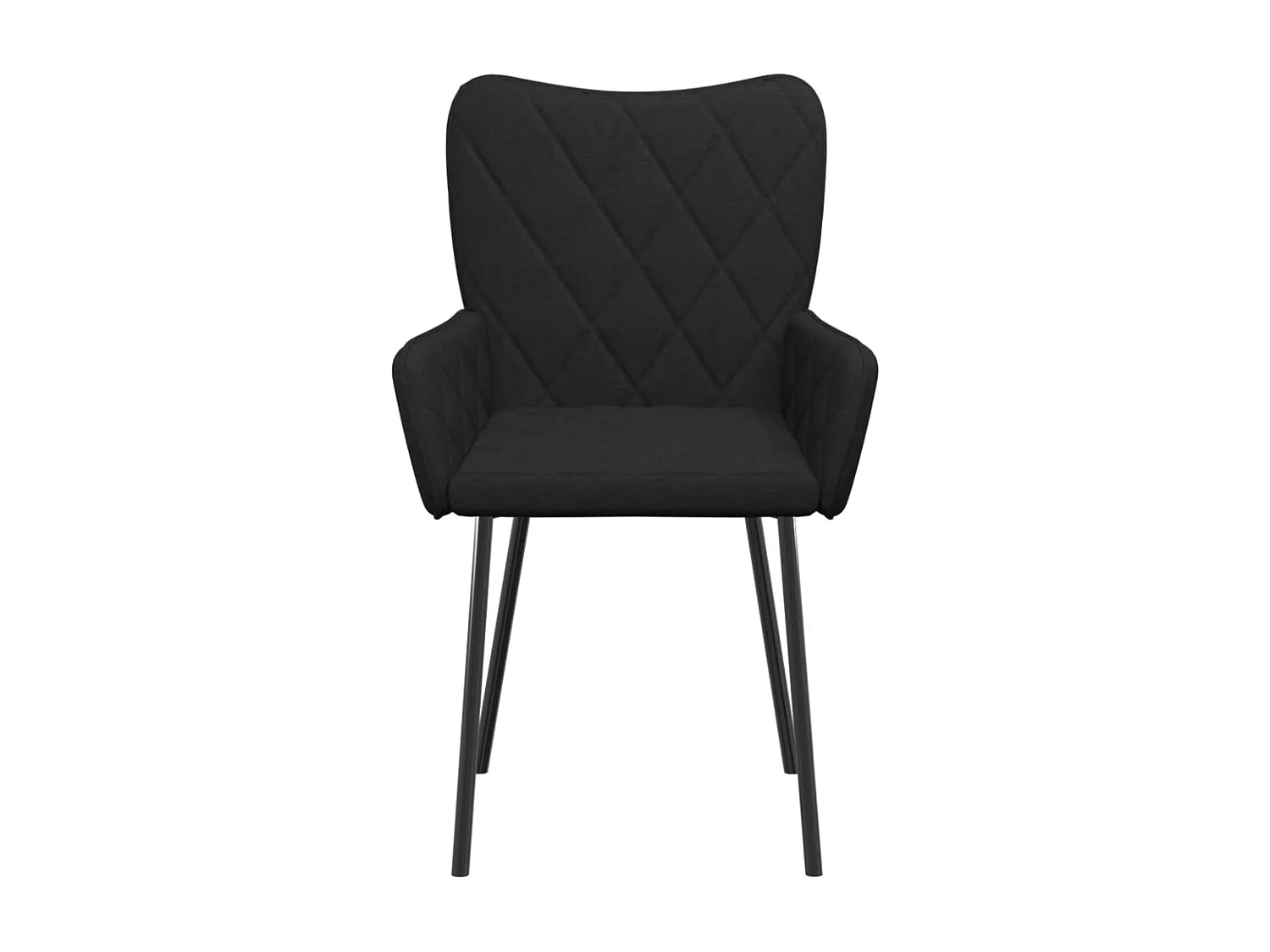 Chaises à manger lot de 2 noir tissu