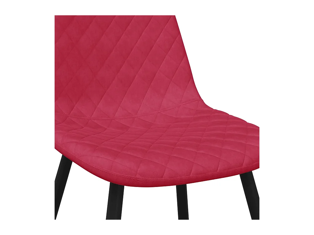 Chaises à manger lot de 4 Rouge bordeaux Velours