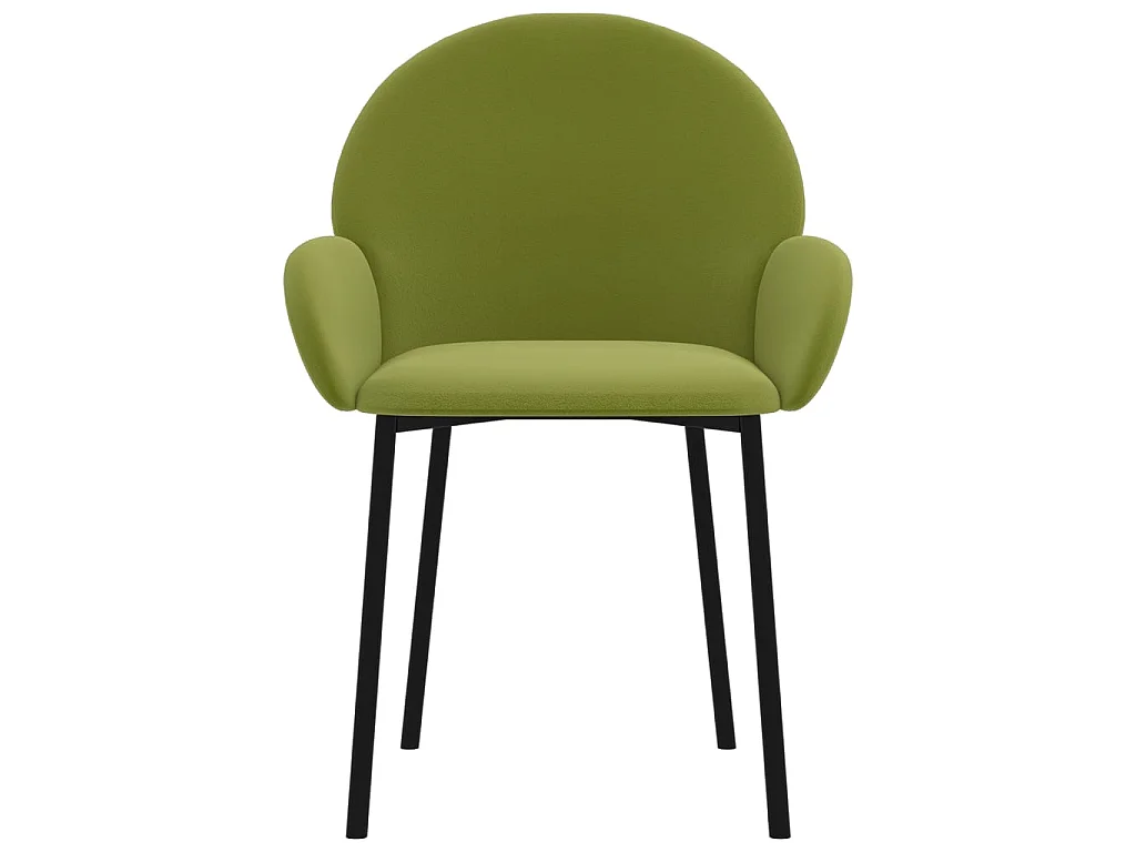 Chaises à manger lot de 2 Vert clair Velours