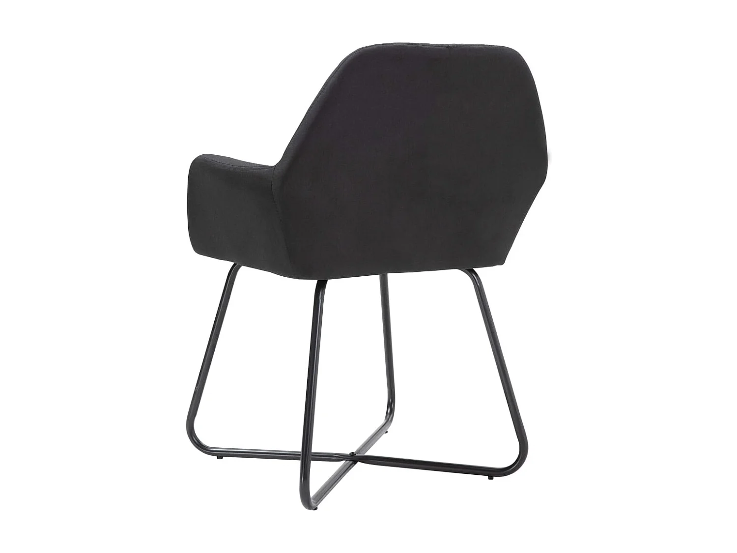 Eetkamerstoelen 6 st stof zwart