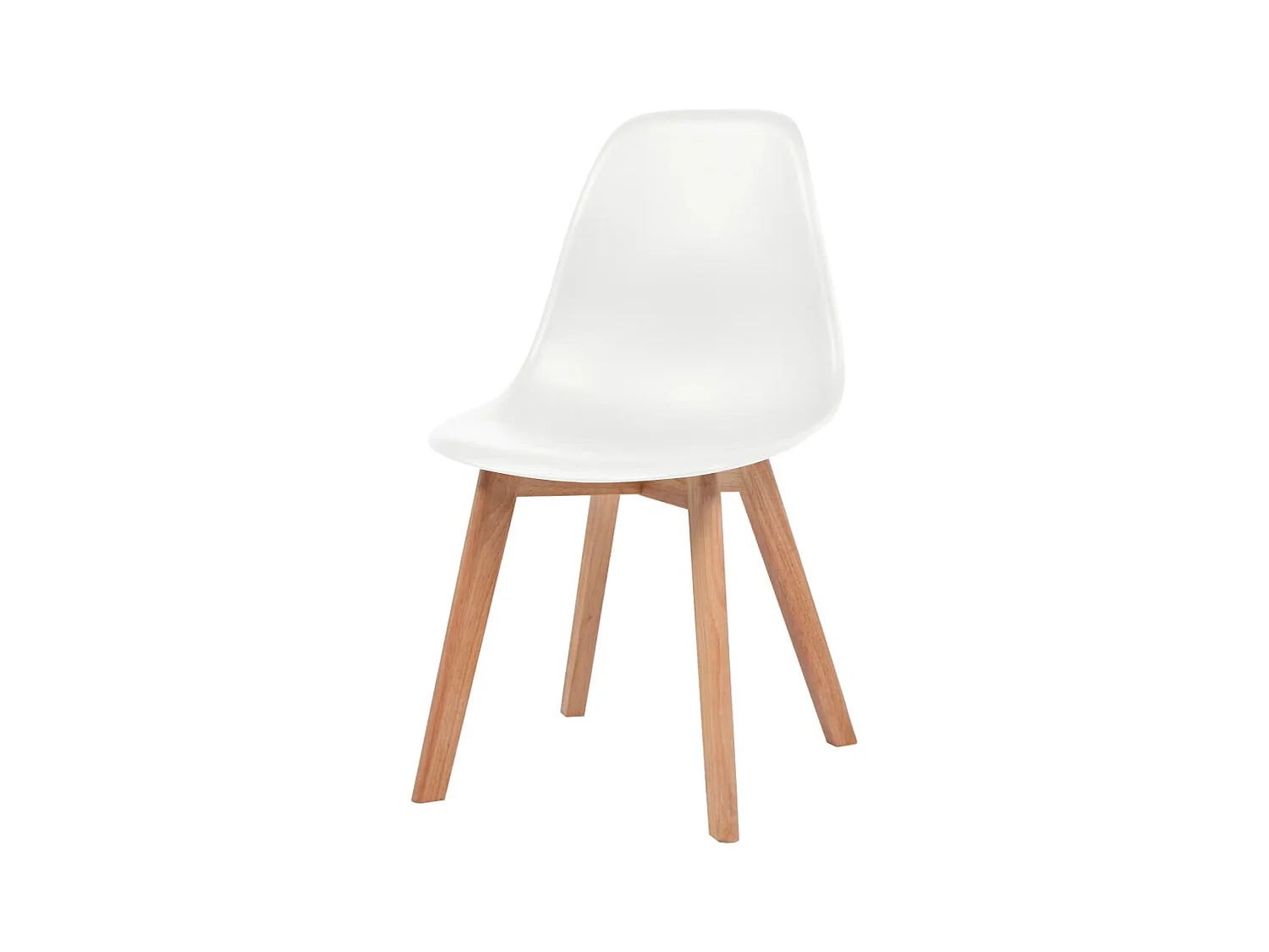 Esszimmerstühle 4 Stk. Weiß Kunststoff