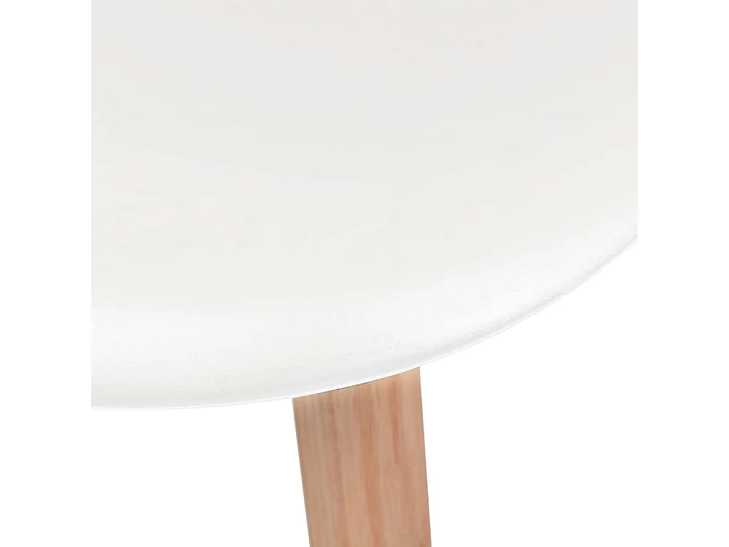 Chaises à manger lot de 4 Blanc Plastique