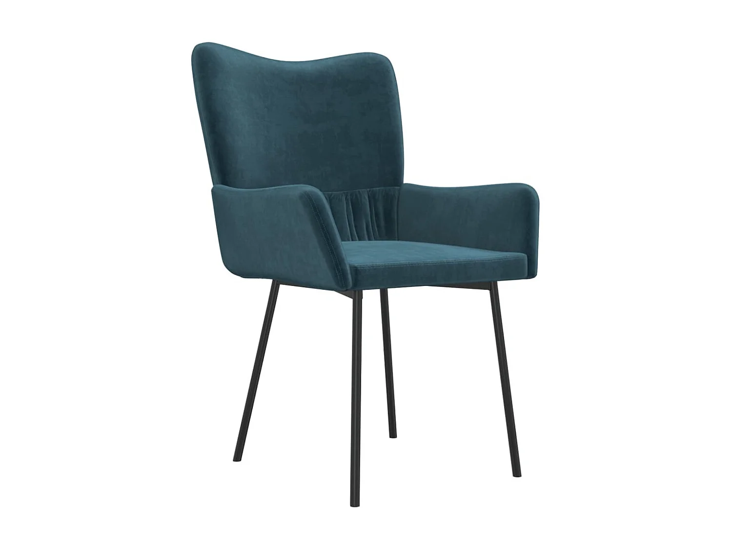Eetkamerstoelen 2 st fluweel blauw