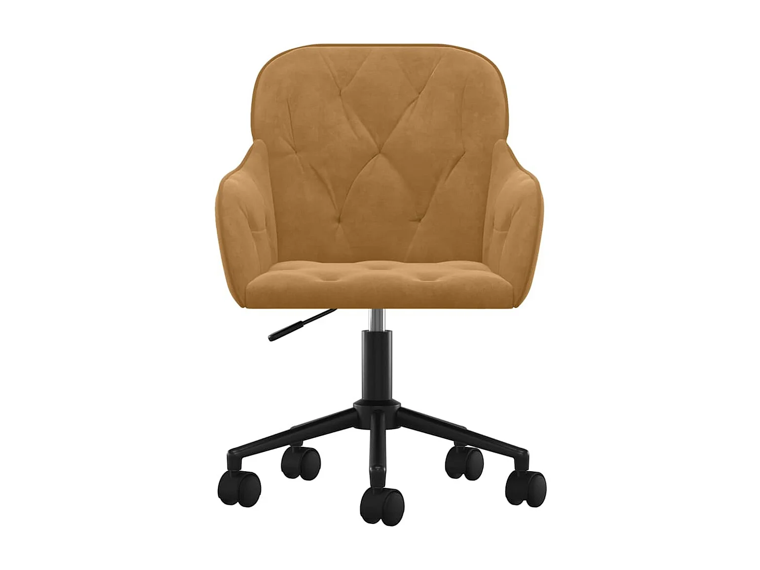 Chaises pivotantes à manger lot de 2 Marron Velours