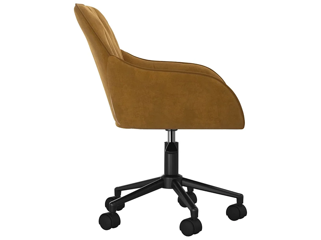 Chaises pivotantes à manger lot de 2 Marron Velours