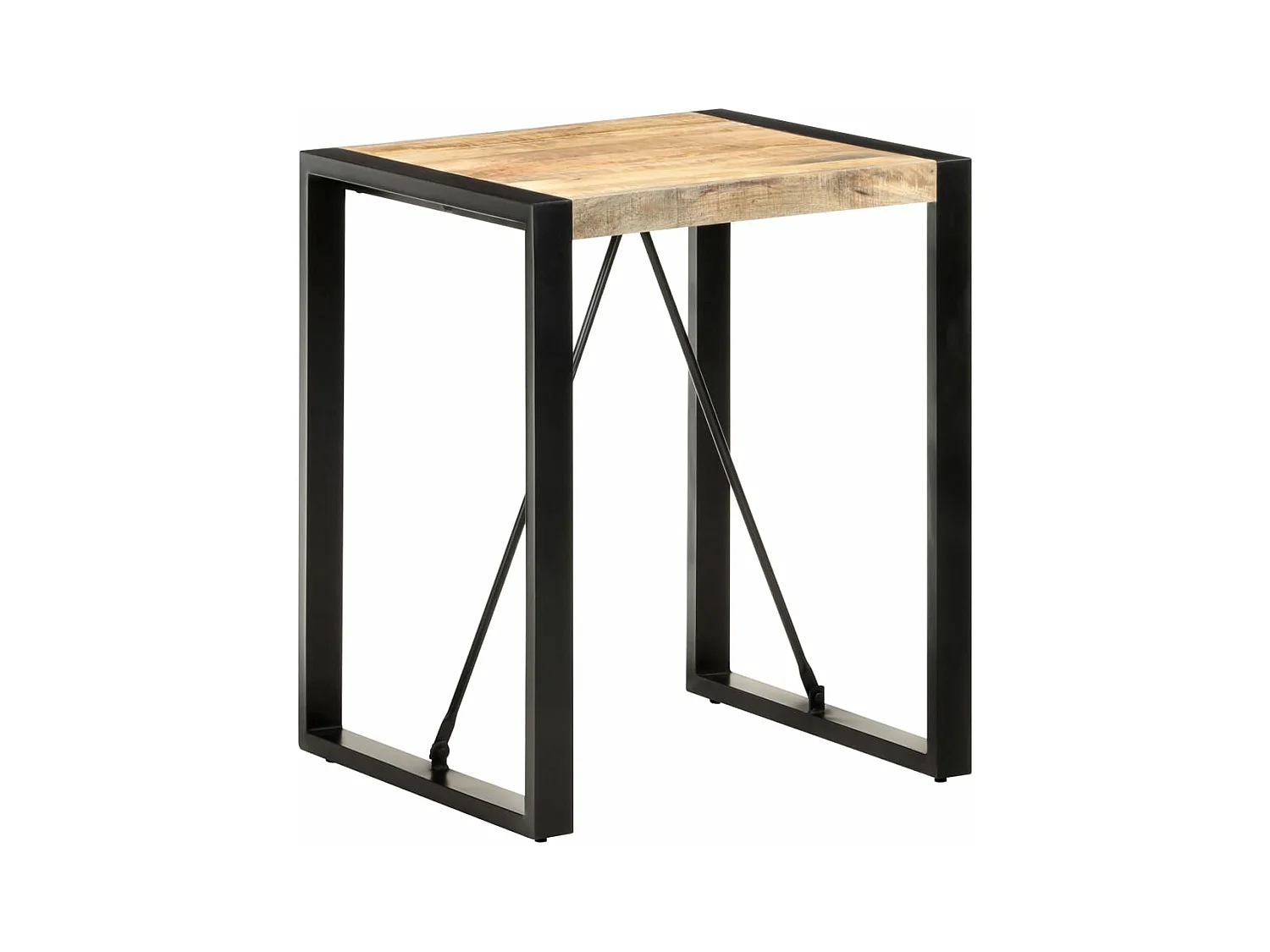 Table à manger 60x60x75 cm Bois de manguier massif brut