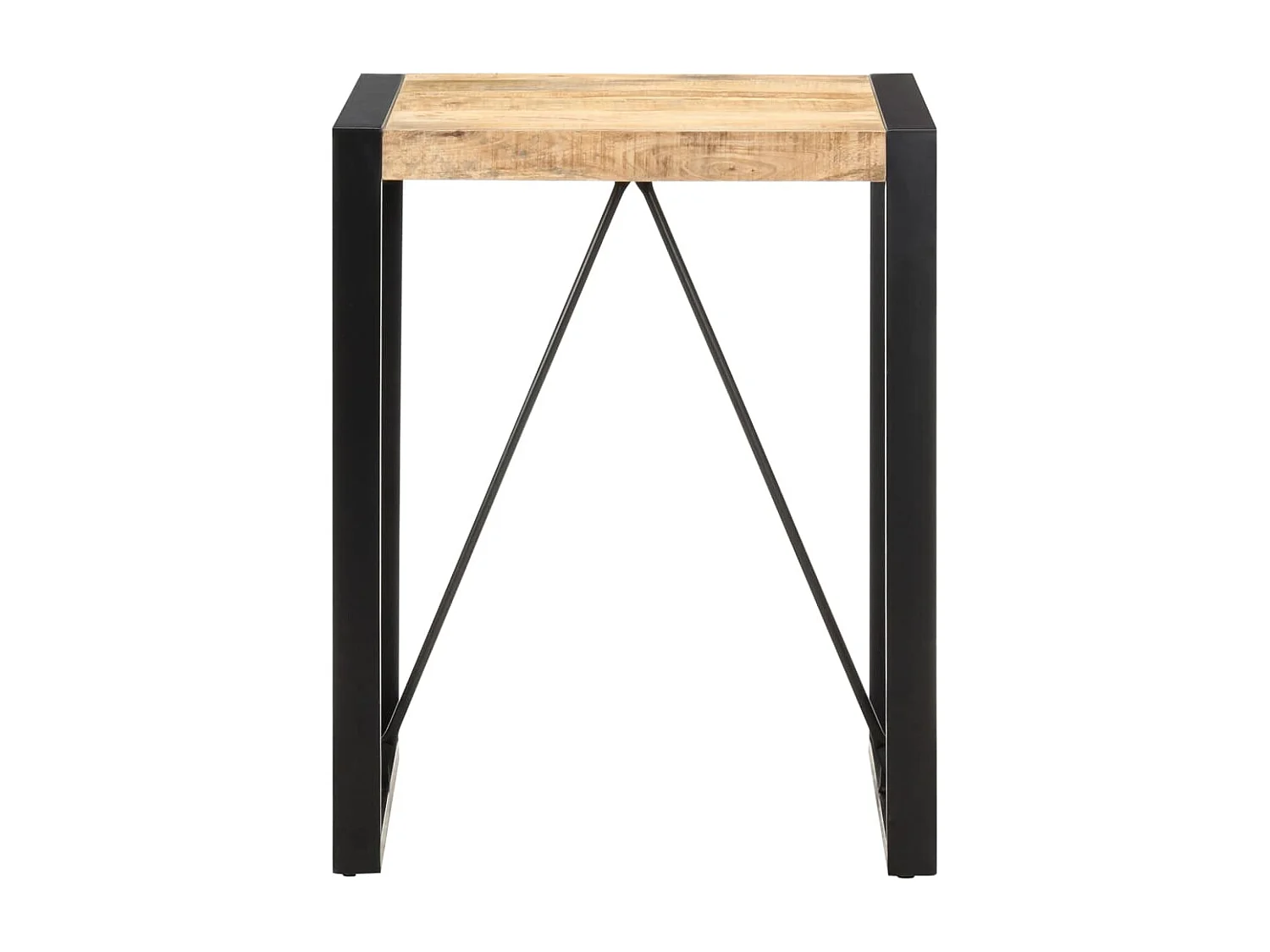 Table à manger 60x60x75 cm Bois de manguier massif brut