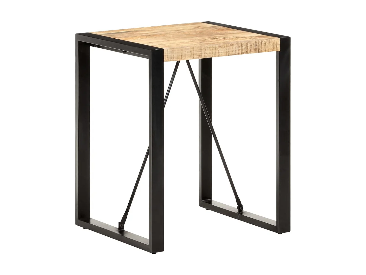 Table à manger 60x60x75 cm Bois de manguier massif brut