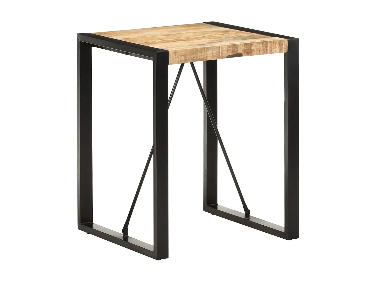 Table à manger 60x60x75 cm Bois de manguier massif brut