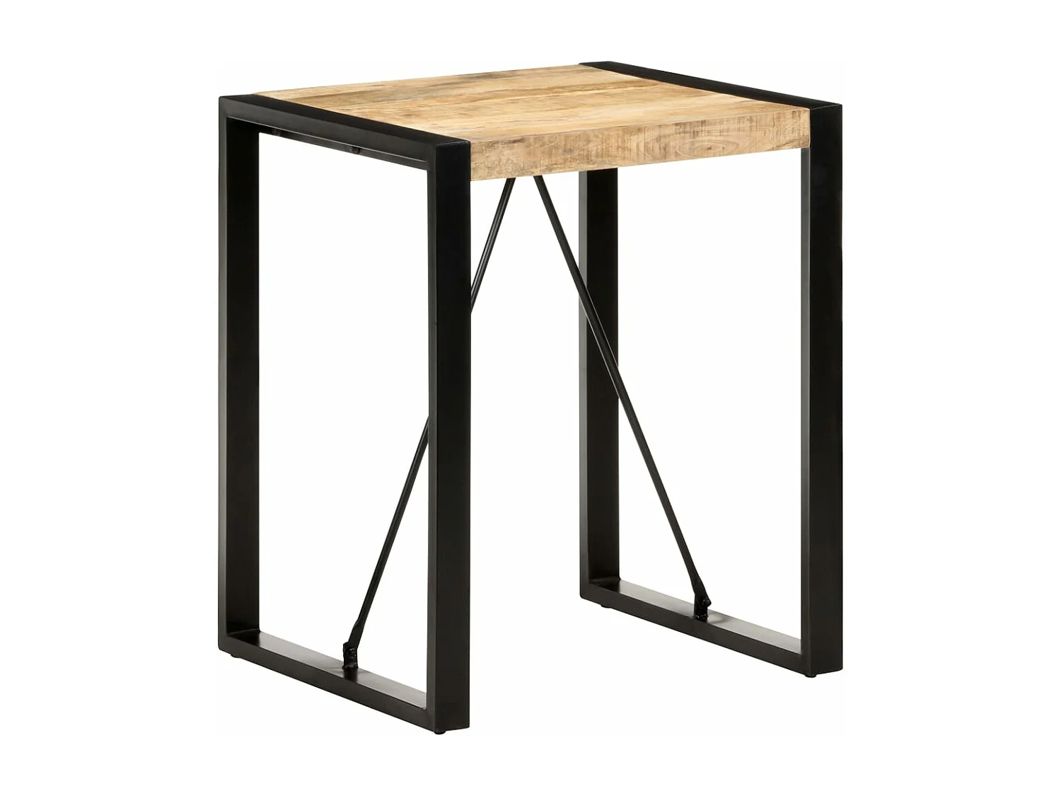 Table à manger 60x60x75 cm Bois de manguier massif brut