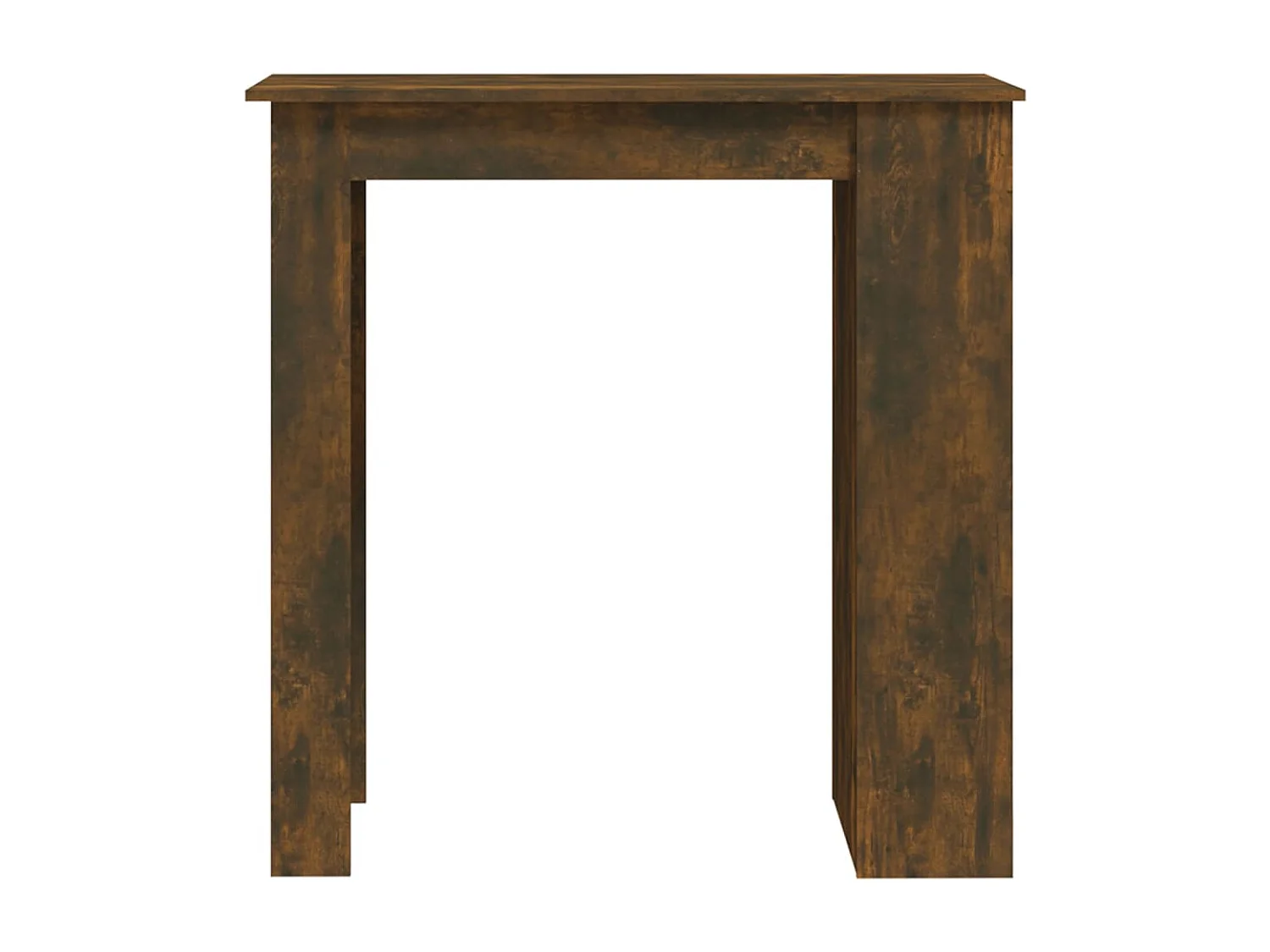Table de bar et étagère de rangement Chêne fumé 102x50x103,5 cm