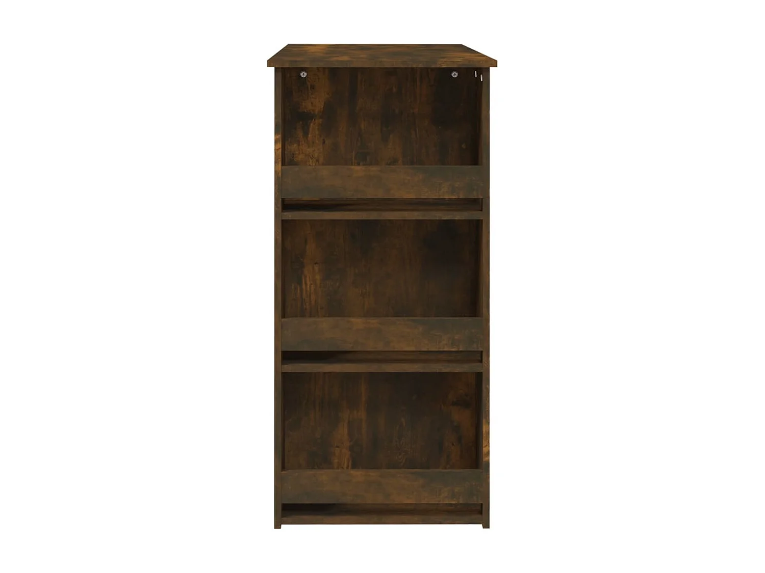 Table de bar et étagère de rangement Chêne fumé 102x50x103,5 cm