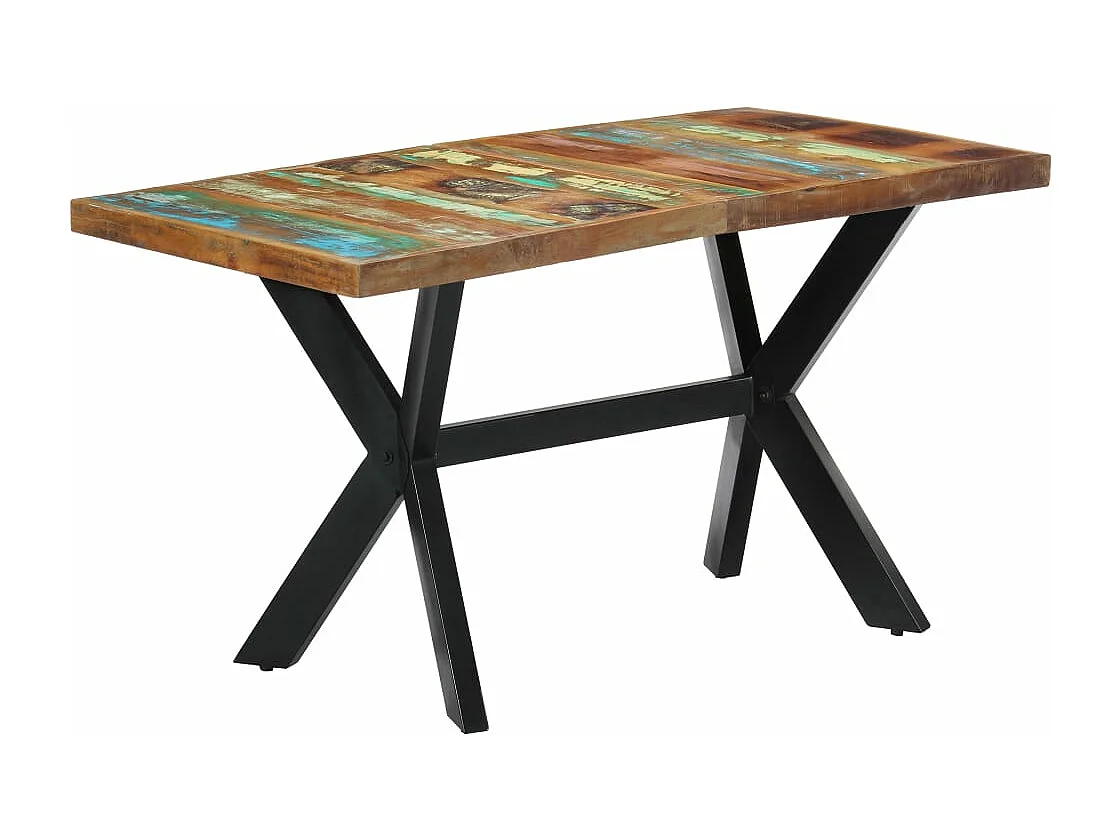 Eettafel 140x70x75 cm massief gerecycled hout