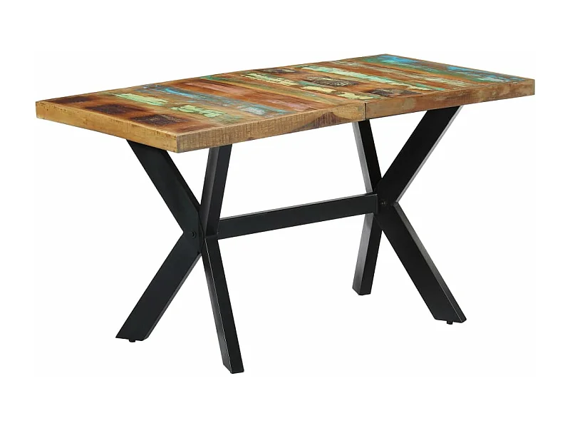 Table à manger 140x70x75 cm Bois de récupération massif
